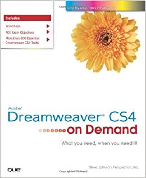  Adobe Dreamweaver CS4 on Demand 