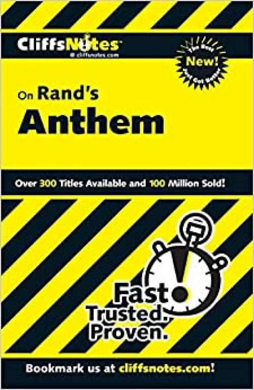  CliffsNotes on Rand's Anthem (Cliffsnotes Literature Guides) 