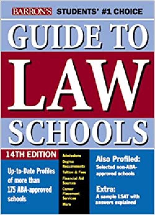  Barron's Guide to Law Schools 