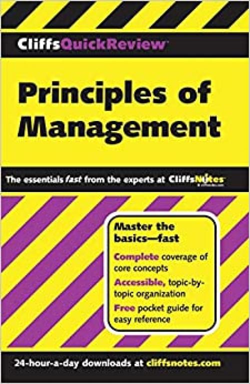  CliffsQuickReview Principles of Management (Cliffs Quick Review (Paperback)) 