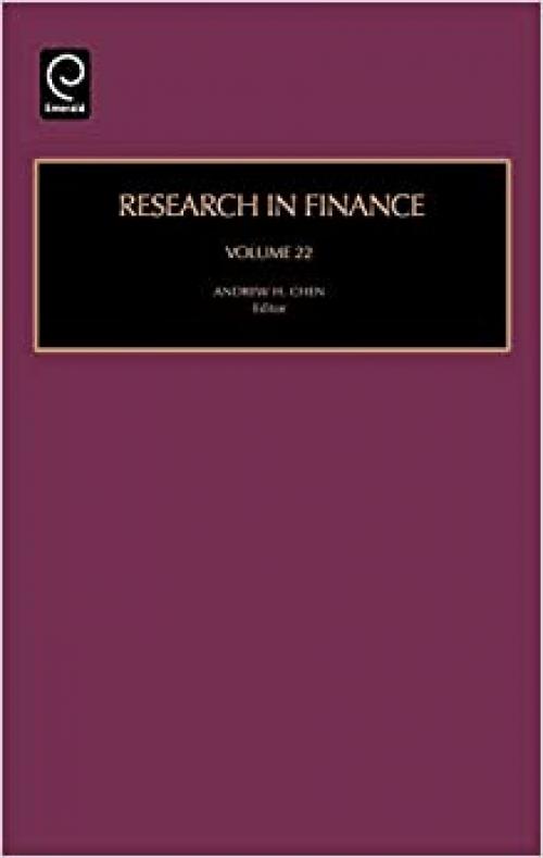  Research in Finance, Volume 22 (Research in Finance) 