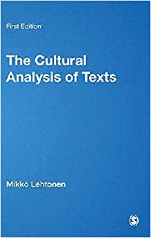  The Cultural Analysis of Texts 