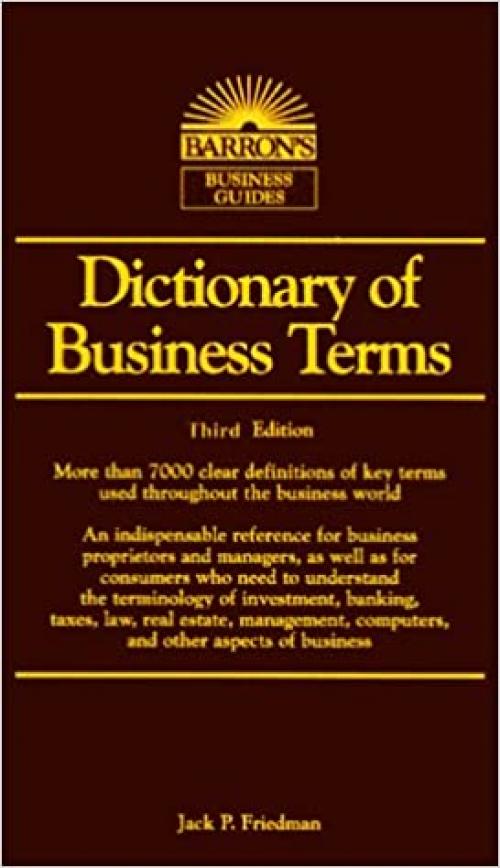  Dictionary of Business Terms (Barron's Business Guides) 