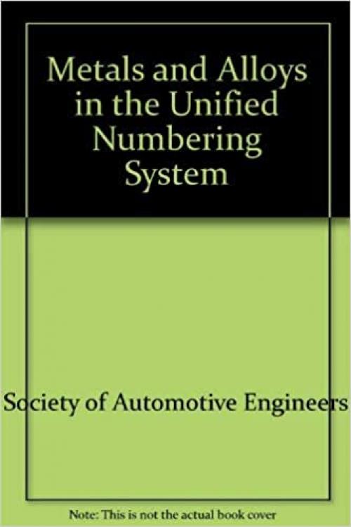  Metals & Alloys in the Unified Numbering System 