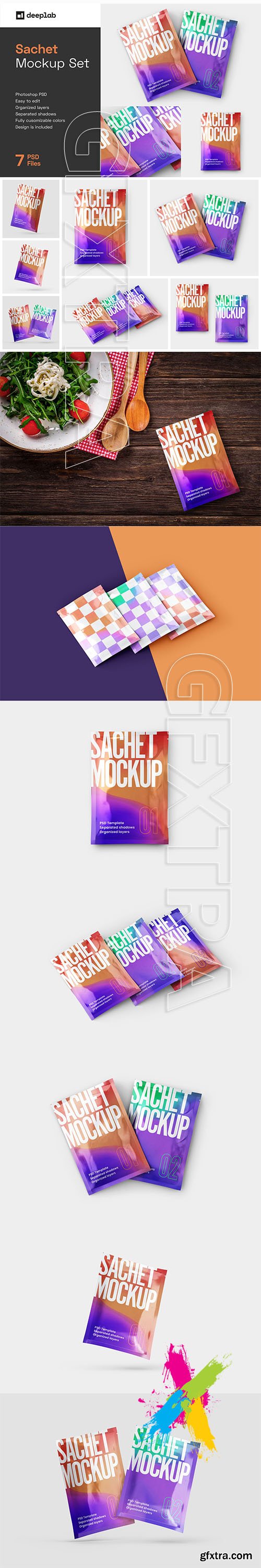 CreativeMarket - Sachet Mockup Set 5783281