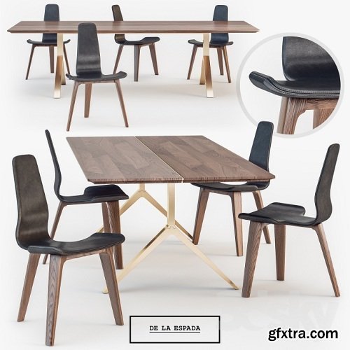 De La Espada Overton dining Table Tapas Chair