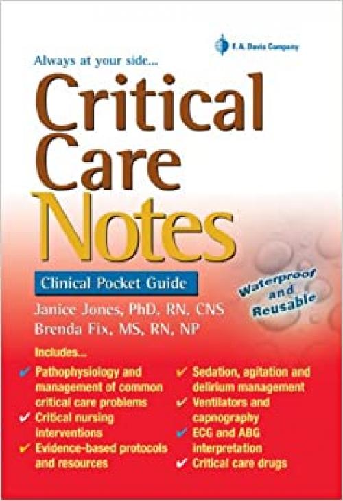  Critical Care Notes: Clinical Pocket Guide 