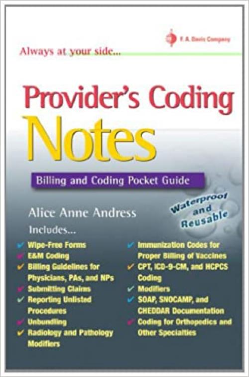  Provider's Coding Notes: Billing & Coding Pocket Guide (Davis's Notes) 