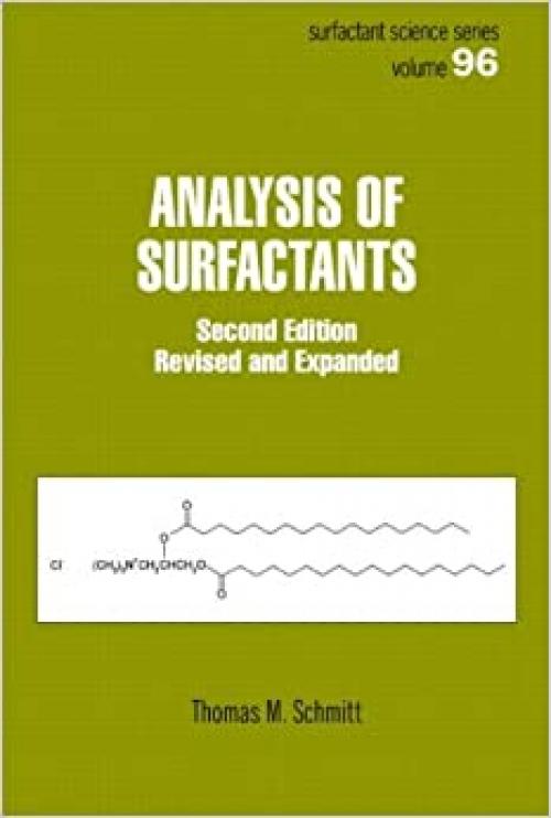  Analysis of Surfactants (Surfactant Science) 