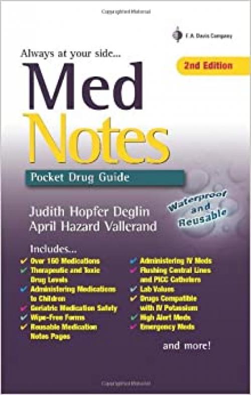  MedNotes: Pocket Drug Guide (Davis's Notes) 