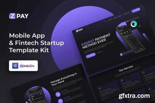 ThemeForest - iZPAY v1.0.0 - Mobile App and Fintech Startup Elementor Template Kit - 30074905