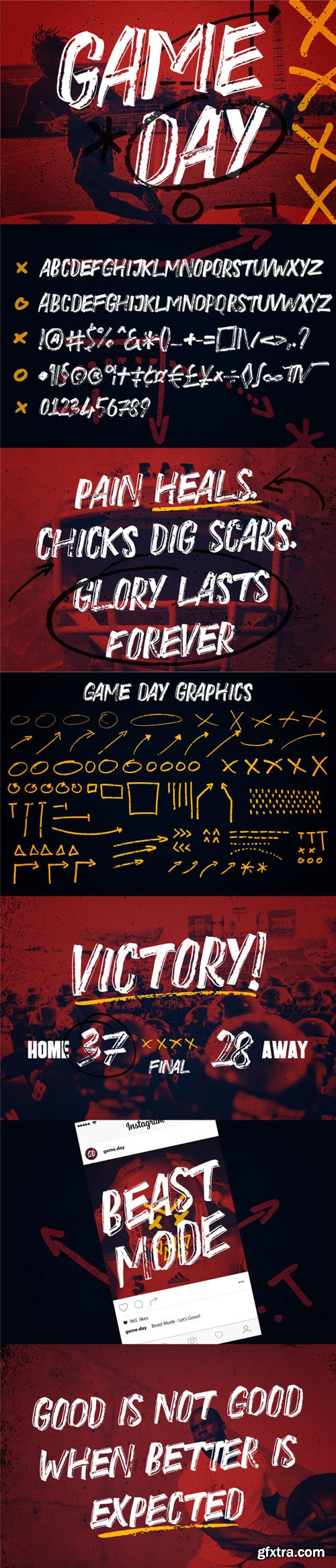 Game Day - A Sports Themed Hand Drawn Font