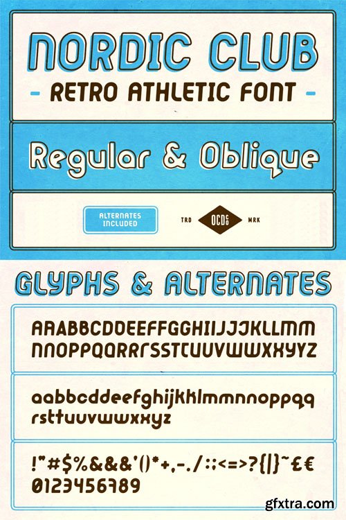 Nordic Club - Retro Athletic Sans Serif Font [2-Weights]