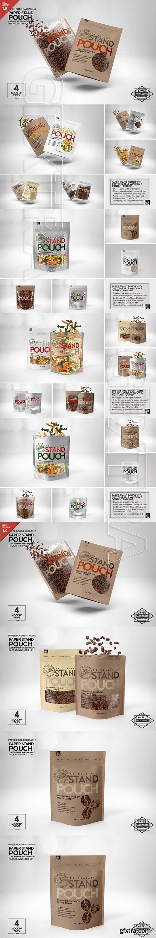 CreativeMarket - Paper Zip 18oz Pouch Packaging Mockup 5780121