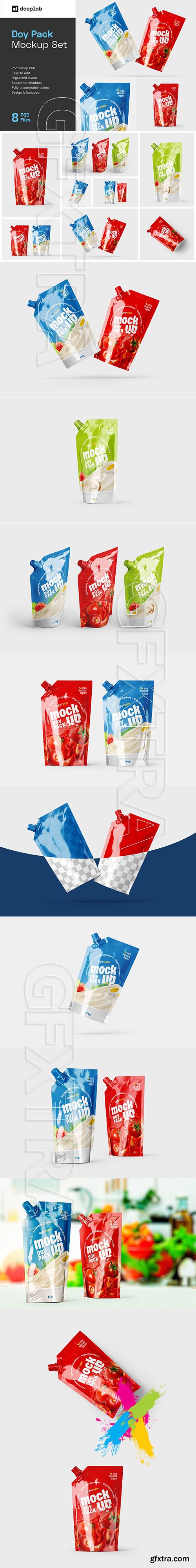 CreativeMarket - Doypack Packaging Mockup Set | Pouch 5797276