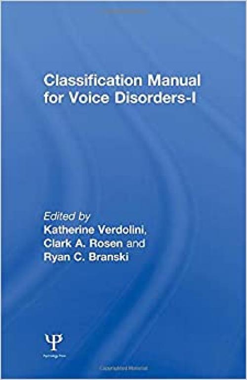  Classification Manual for Voice Disorders-I 