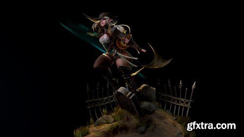 The Hunter Girl 3D Model