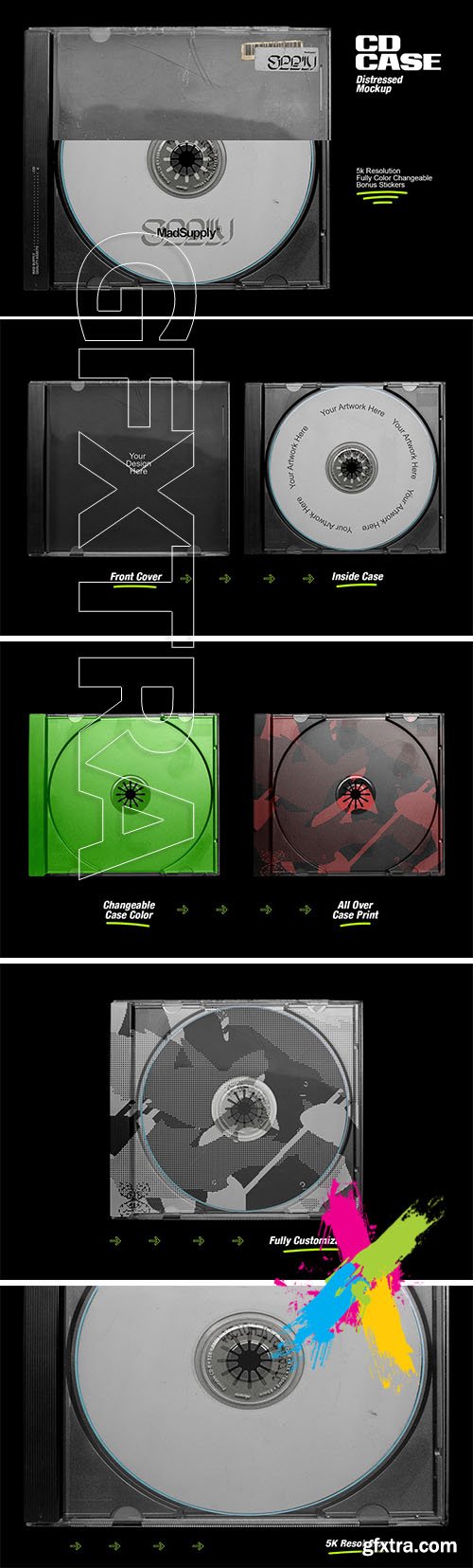 CreativeMarket - Distressed CD Jewel Case Mockup 5670335