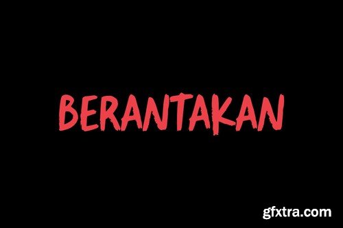 Berantakan Brush Typeface