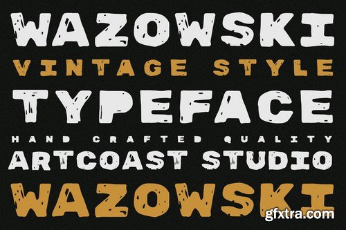 Wazowski - Bold Rough Typeface