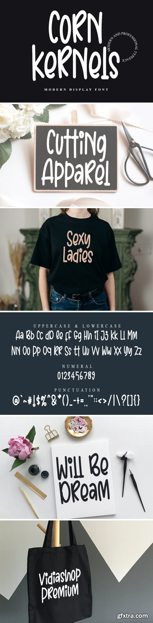 Corn Kernels Font