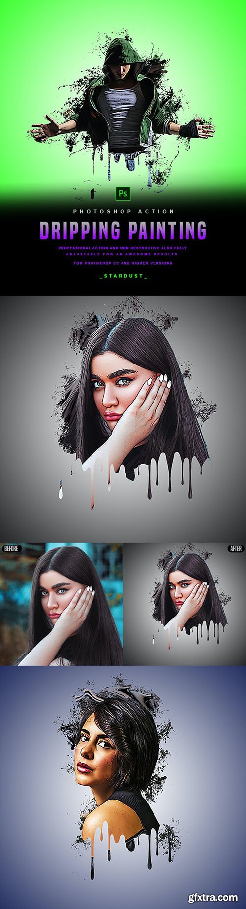 GraphicRiver - Dripping Painting - Photoshop Action 29878099