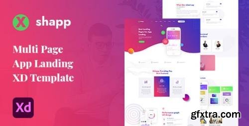 ThemeForest - Xshapp v1.0 - Multipage App Landing XD Template - 29925236