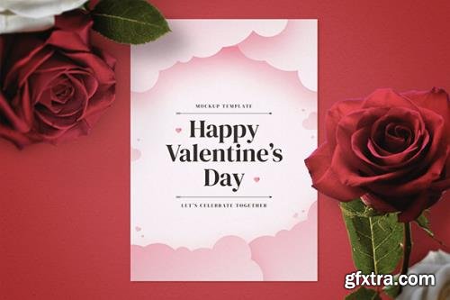 Valentine's Day Flyer Mockup Template