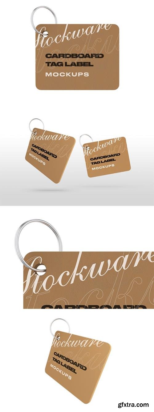 Cardboard Tag Label Mockups