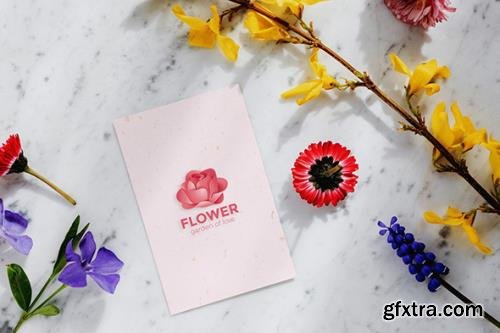 Flower Logo Mockup