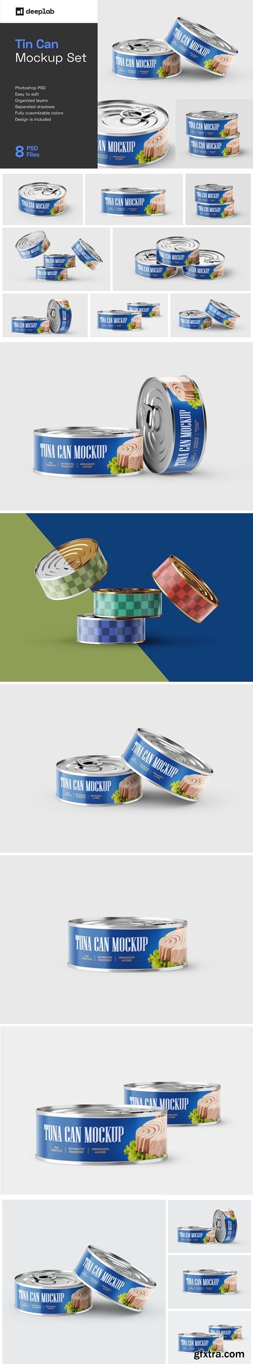 CreativeMarket - Tuna Tin Can Mockup Set 5772456