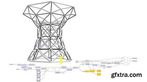 Subdivided Vertical Flared Tower in Grasshopper for Rhino