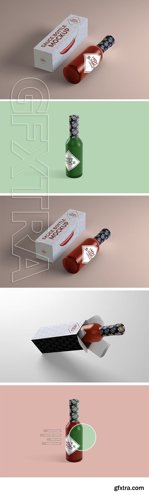 Hot Sauce Bottle Mockup