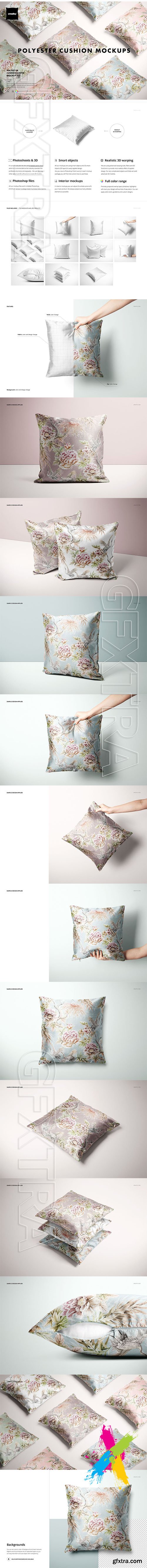 CreativeMarket - Polyester Cushion Cover Mockup Set 5729924