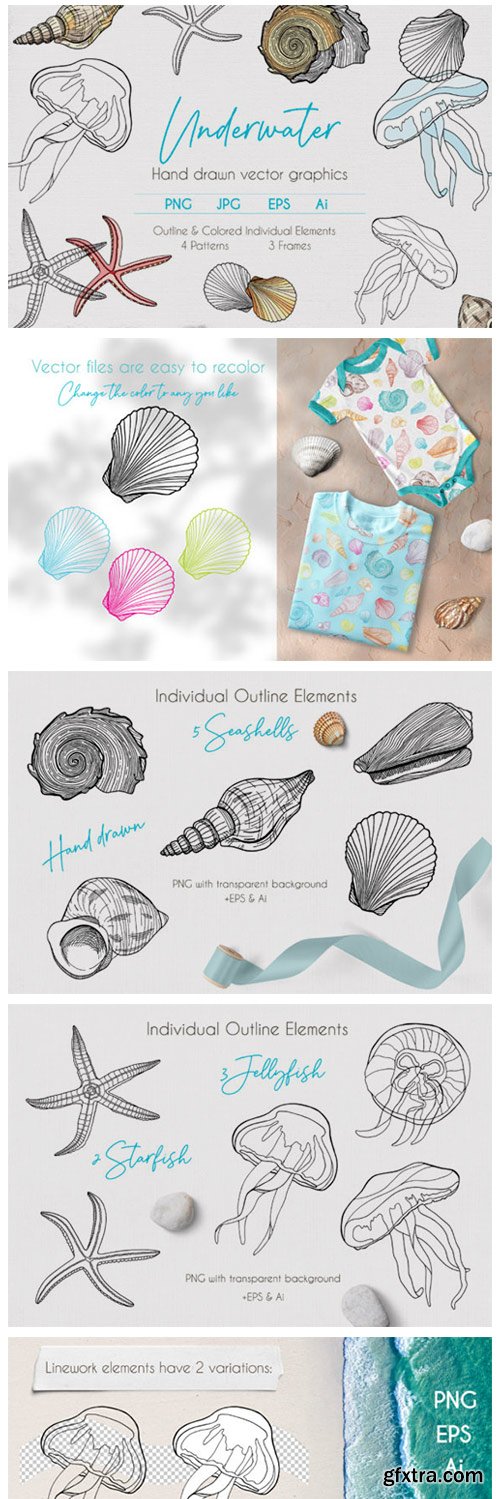 Underwater Vector Clipart Collection 7709465