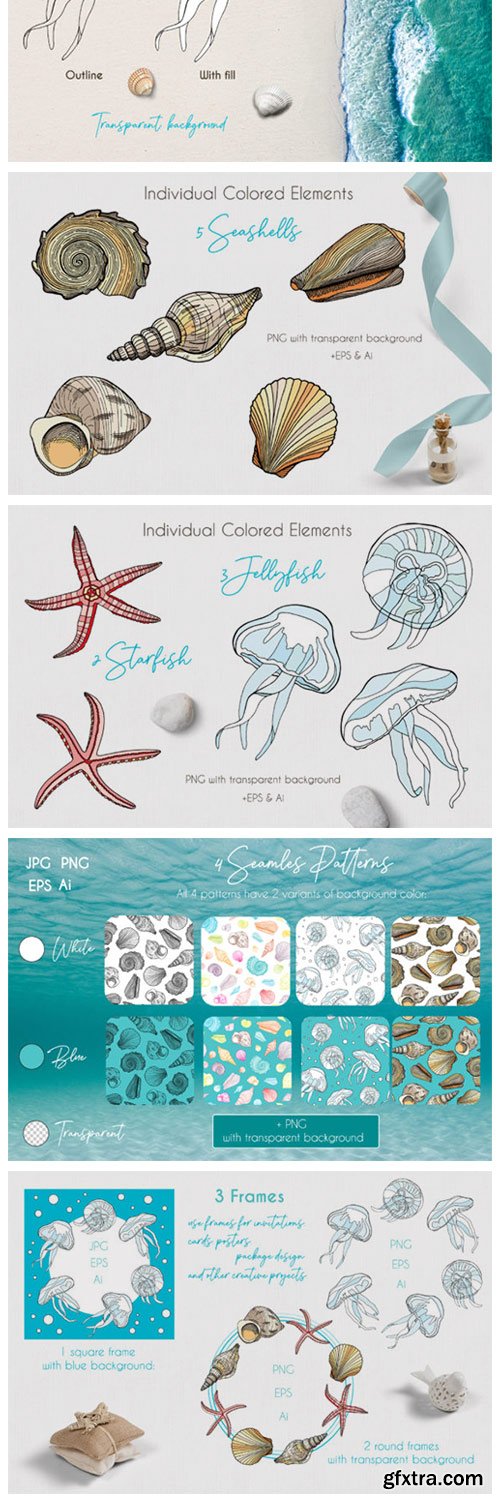 Underwater Vector Clipart Collection 7709465