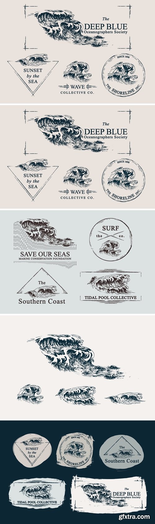 Waves Ocean Illustrations & Templates