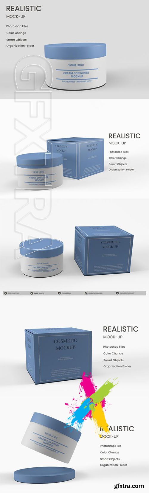 Cosmetic jar mockup