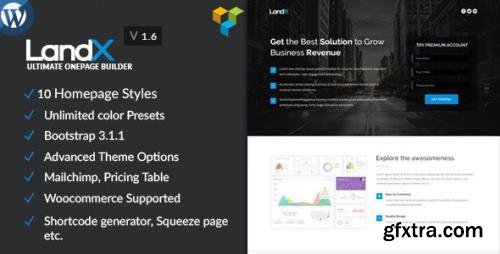 ThemeForest - LandX v1.8.6 - Multipurpose Wordpress Landing Page - 9545842