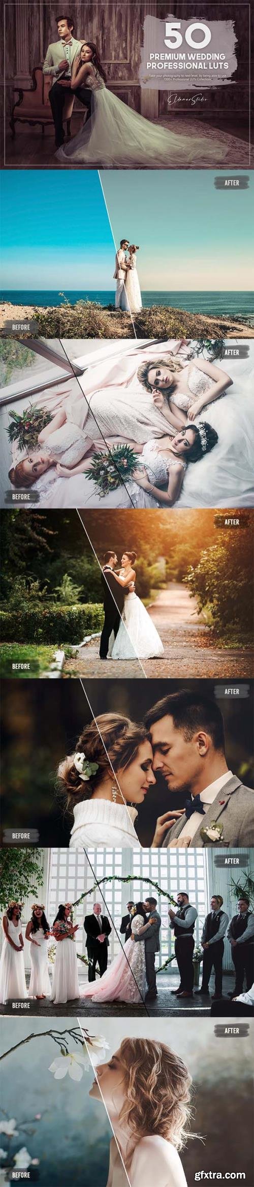 50 Premium Wedding LUTs Pack