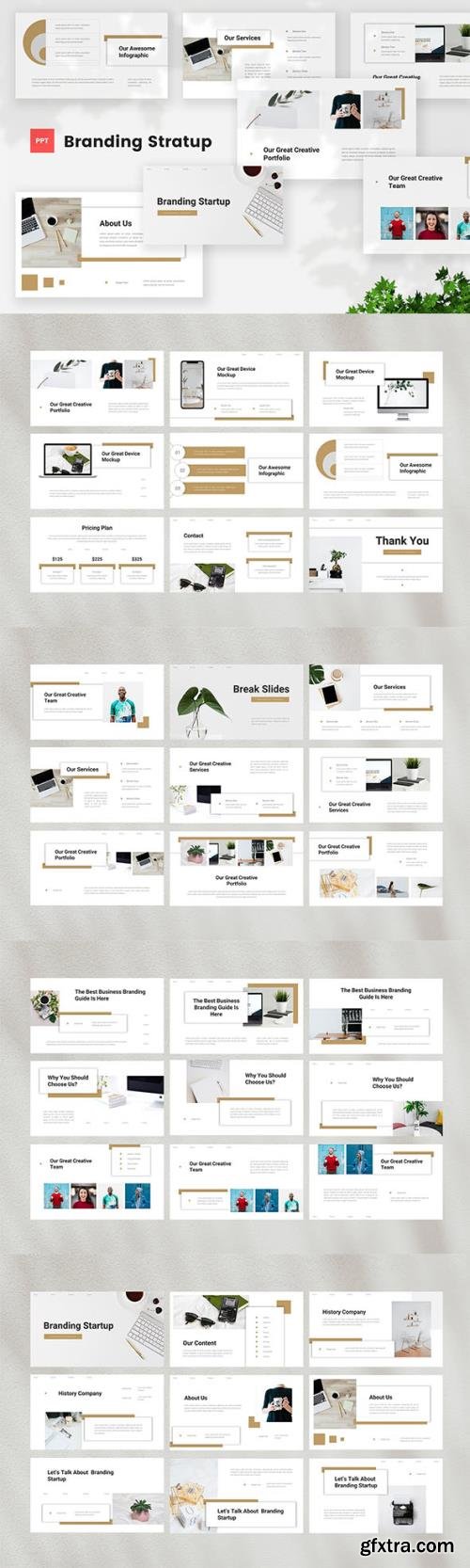 Startup Branding Powerpoint, Keynote and Google Slides Template