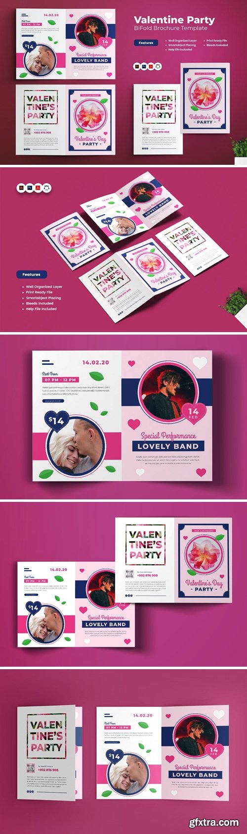 Valentine Party Bifold Brochure