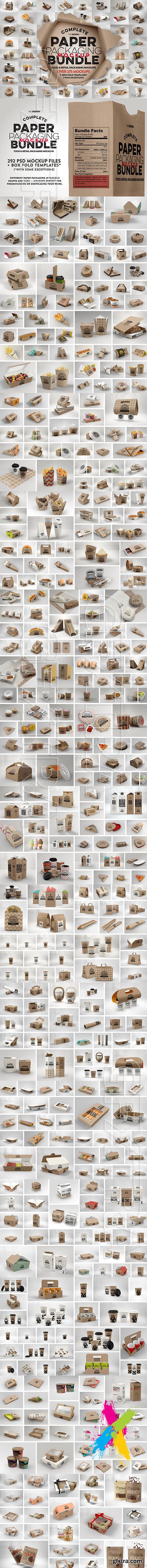 CreativeMarket - BUNDLE: Paper Packaging Mockup 2513245