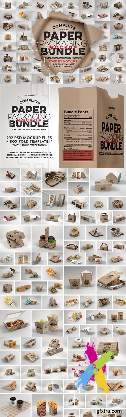 CreativeMarket - BUNDLE: Paper Packaging Mockup 2513245