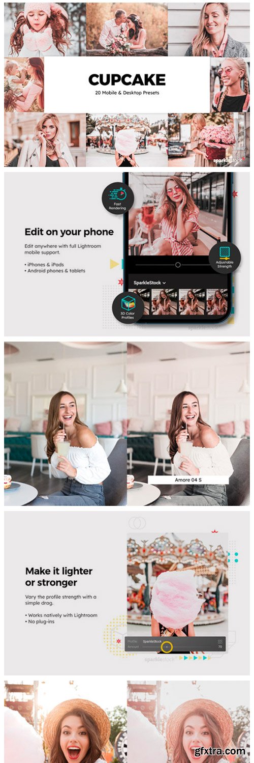 20 Cupcake Lightroom Presets and LUTs 8042024