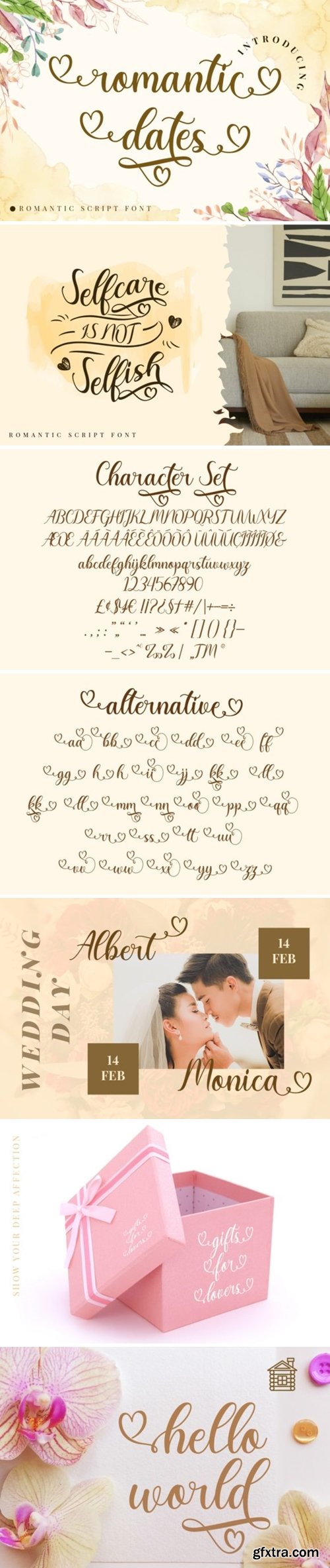 Romantic Dates Font