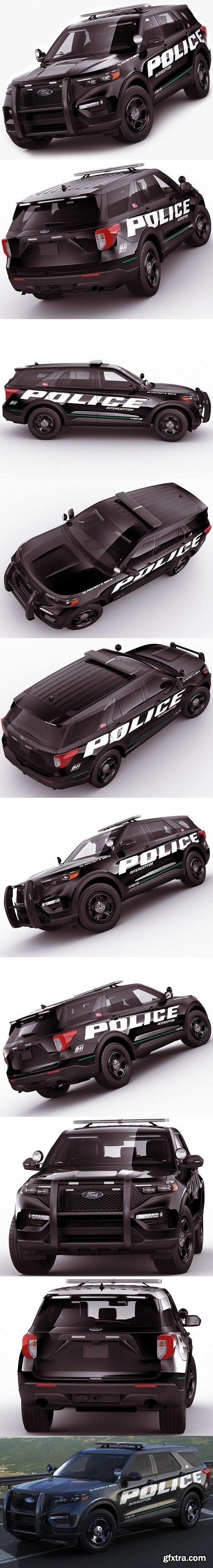 Ford Explorer 2020 Police Interceptor 3d model