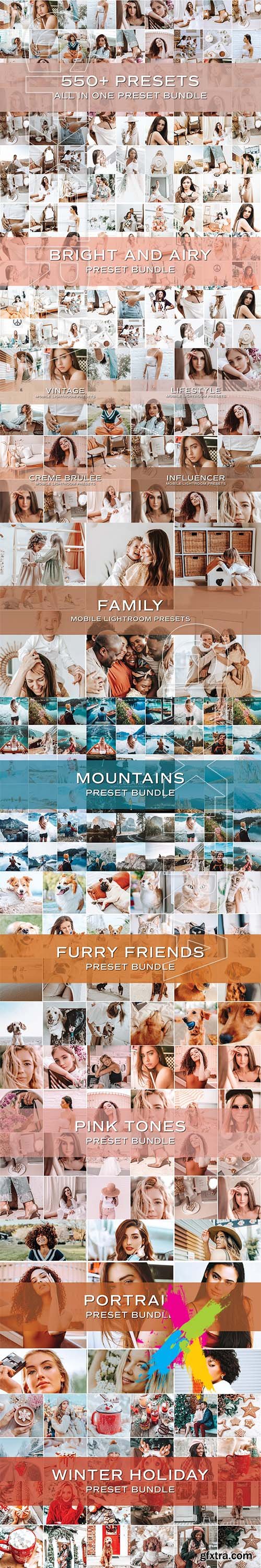 CreativeMarket - 550 Lightroom Presets Bundle 5701853