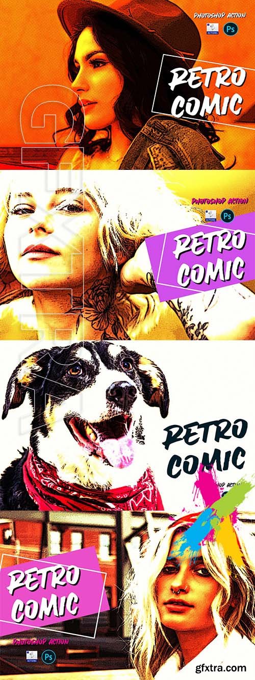 CreativeMarket - Retro comic | PSD action 5722196