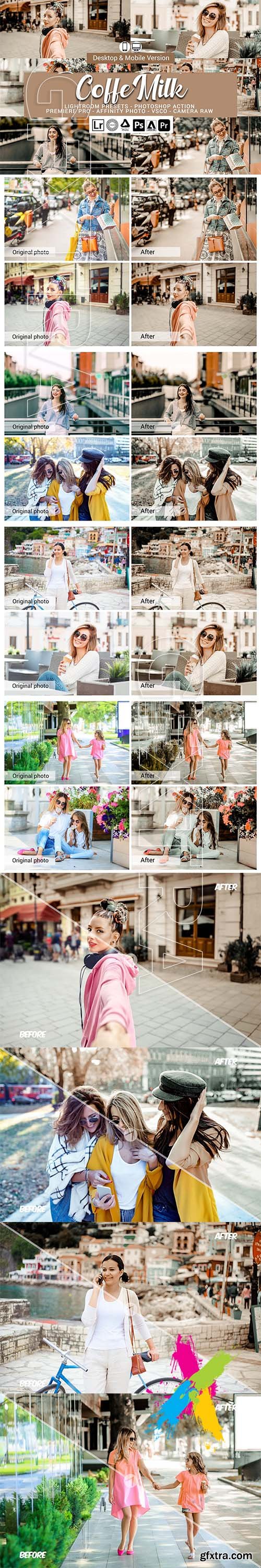 CreativeMarket - Coffe Milk Presets,Photoshop actions 5689373